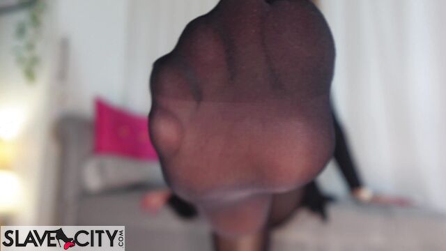 Red-Haired Milf In Black Tights Teaches Her Subordinates How To Jerk Off Properly