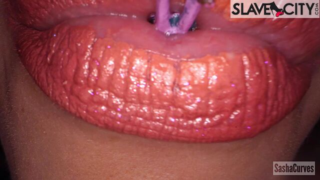 Sasha Curves Giantess Mouth Humiliation Wet Spit Eating Tiny Helpless Man