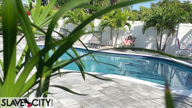 My Girlfriend Invited Me To The Pool And Sucked My Big Dick All Day