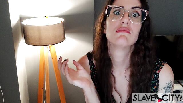 Slender Brunette Dances To The Music And Shows Us The Middle Finger