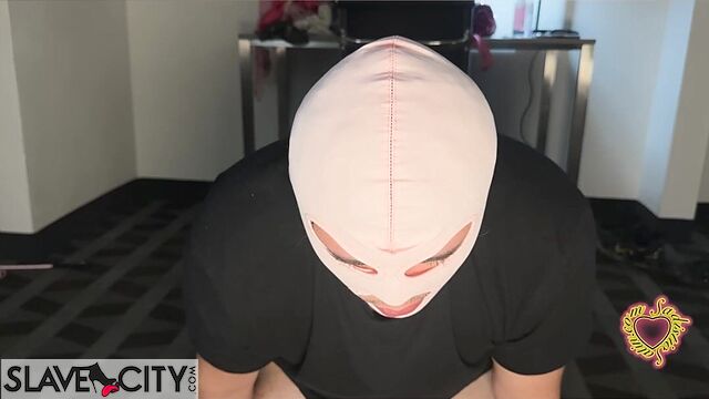 Man In A Mask Happily Licks My Legs And Gets Kicked In The Face