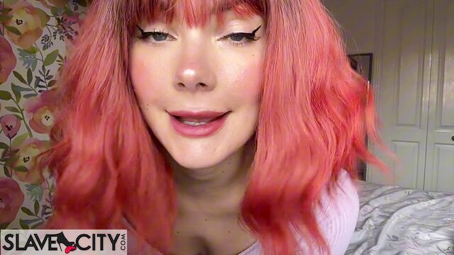 Redheaded Slut Shows Off Her Fat Belly And Talks About Masturbation