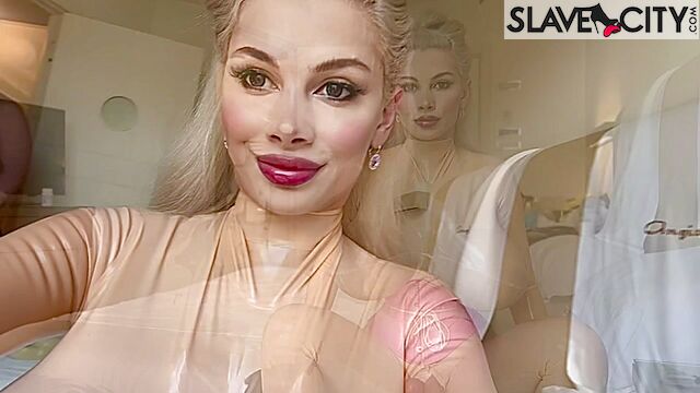 Blonde Invited A Fat Man Over And Roughly Straponed Him In The Ass